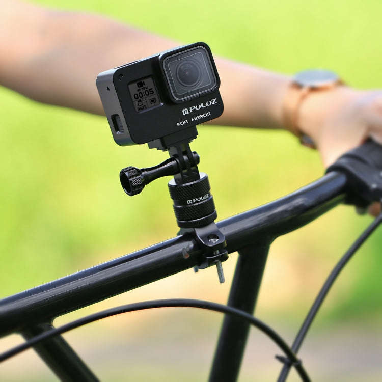 PULUZ 360 Degree Rotation Bike Aluminum Handlebar Adapter Mount with Screw for GoPro, Insta360, D...