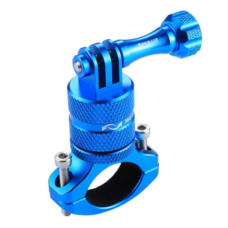 PULUZ 360 Degree Rotation Bike Aluminum Handlebar Adapter Mount with Screw for GoPro, Insta360, D...