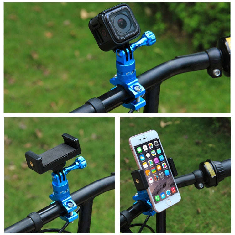 PULUZ 360 Degree Rotation Bike Aluminum Handlebar Adapter Mount with Screw for GoPro, Insta360, D...
