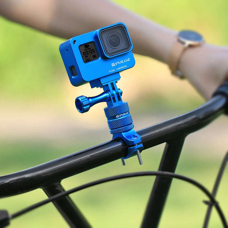 PULUZ 360 Degree Rotation Bike Aluminum Handlebar Adapter Mount with Screw for GoPro, Insta360, D...