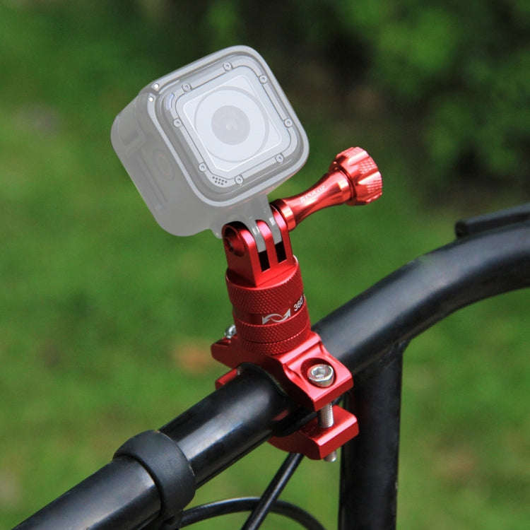PULUZ 360 Degree Rotation Bike Aluminum Handlebar Adapter Mount with Screw for GoPro, Insta360, D...