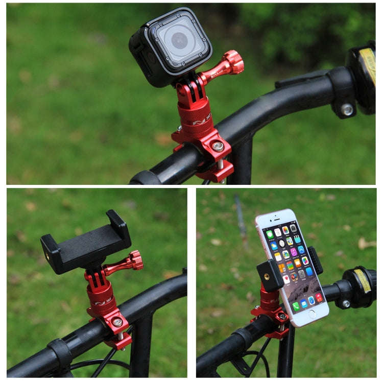 PULUZ 360 Degree Rotation Bike Aluminum Handlebar Adapter Mount with Screw for GoPro, Insta360, D...