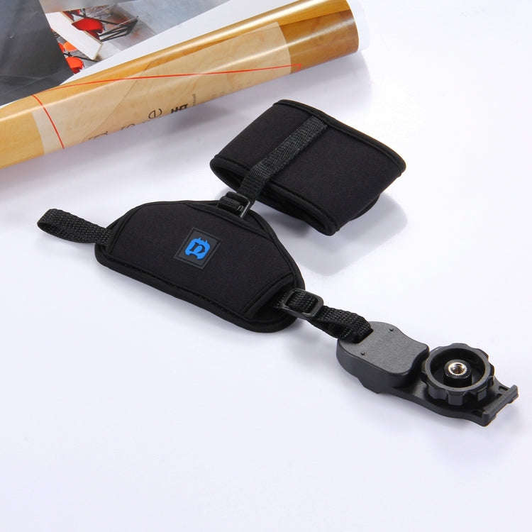 PULUZ Soft Neoprene Hand Grip Wrist Strap with 1/4 inch Screw Plastic Plate for SLR / DSLR Cameras