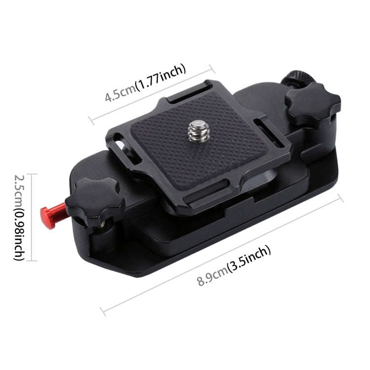PULUZ Capture Camera Clip Aluminum Alloy Quick Release Clip with Plate(Red)