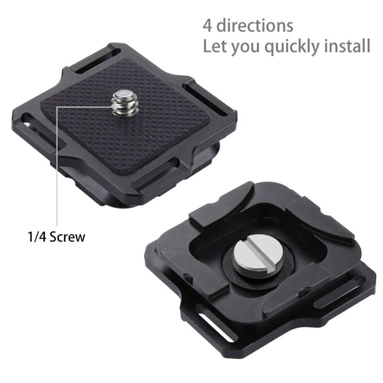 PULUZ Capture Camera Clip Aluminum Alloy Quick Release Clip with Plate(Red)