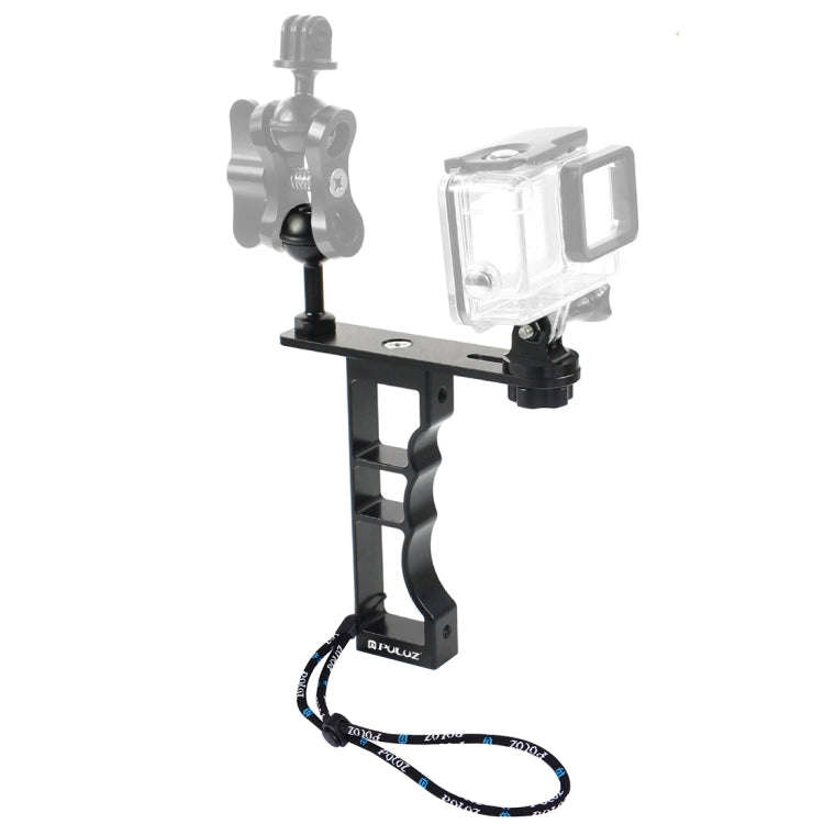 PULUZ CNC Aluminum Single Hand Diving Photography Bracket Handheld Holder, Compatible with DJI Os...