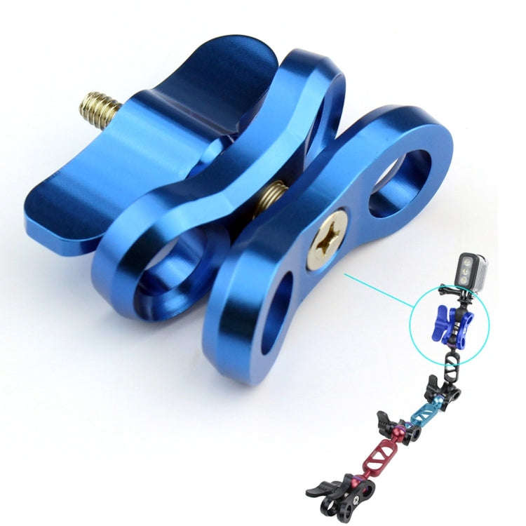 PULUZ Ball Clamp Close Hole Diving Camera Bracket CNC Aluminum Spring Flashlight Clamp for Diving...
