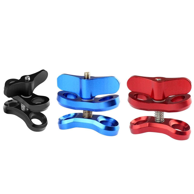 PULUZ Ball Clamp Close Hole Diving Camera Bracket CNC Aluminum Spring Flashlight Clamp for Diving...