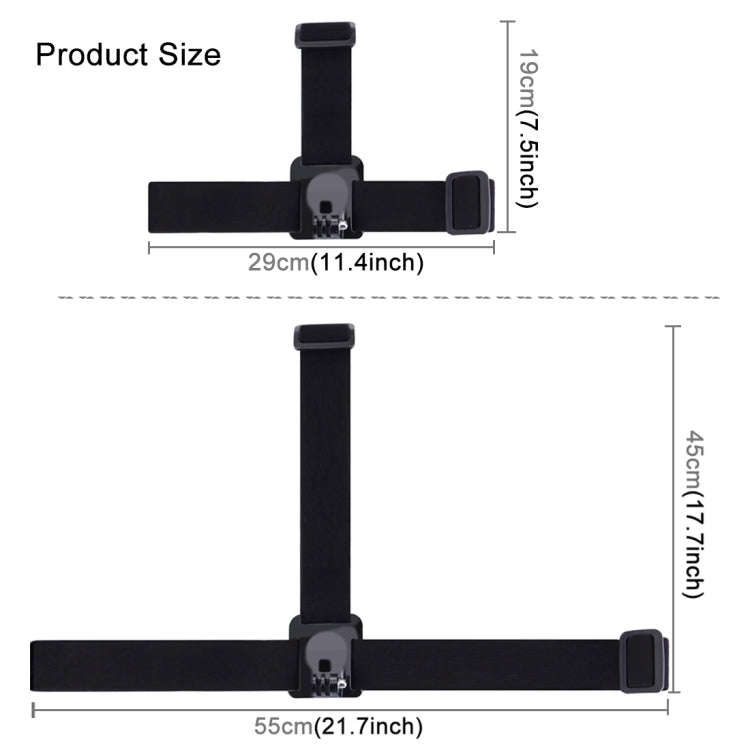 PULUZ Elastic Mount Belt Adjustable Head Strap for GoPro, Insta360 ONE R, DJI Osmo Action and Oth...