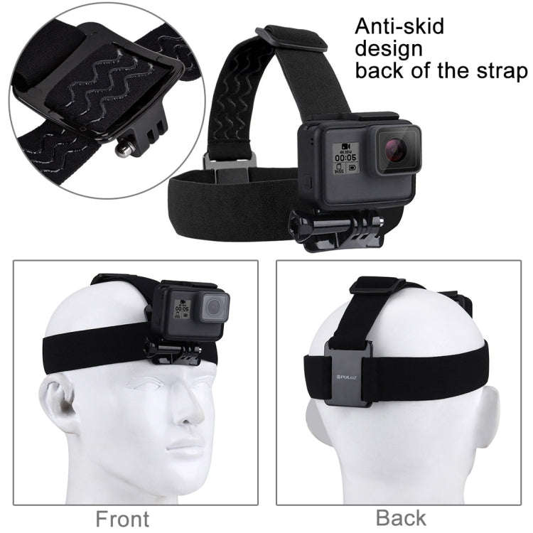 PULUZ Elastic Mount Belt Adjustable Head Strap for GoPro, Insta360 ONE R, DJI Osmo Action and Oth...