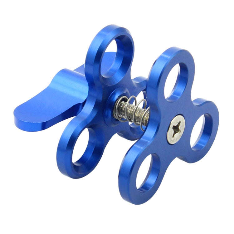 PULUZ Triple Ball Clamp Close Hole Diving Camera Bracket CNC Aluminum Spring Flashlight Clamp for...