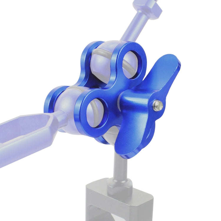 PULUZ Triple Ball Clamp Close Hole Diving Camera Bracket CNC Aluminum Spring Flashlight Clamp for...