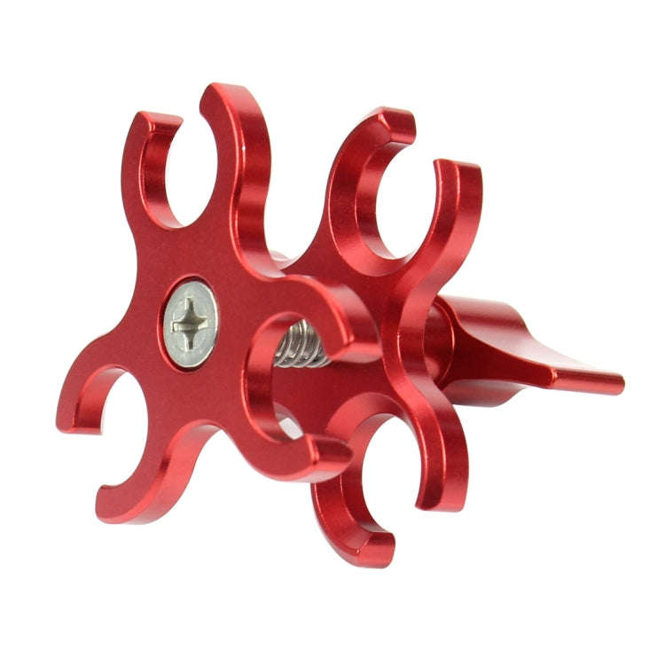 PULUZ Triple Ball Clamp Open Hole Diving Camera Bracket CNC Aluminum Spring Flashlight Clamp for ...