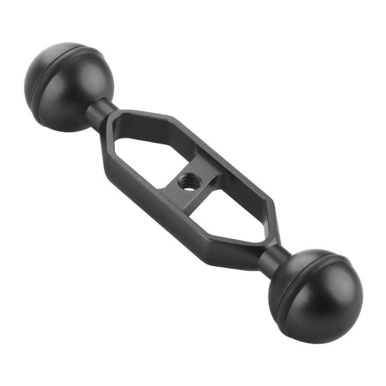 PULUZ 5.0 inch 12.6cm Aluminum Alloy Dual Balls Arm, Ball Diameter: 25mm(Black)