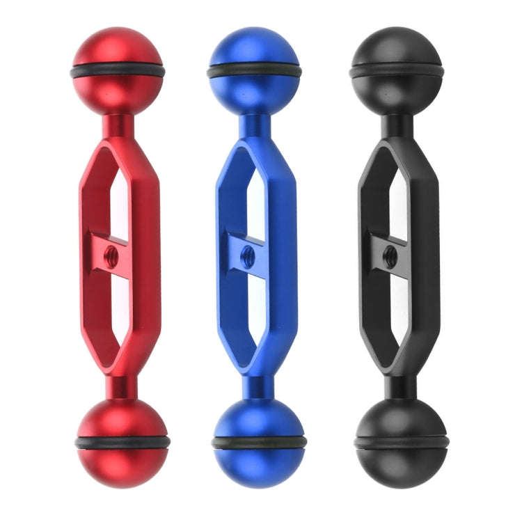 PULUZ 5.0 inch 12.6cm Aluminum Alloy Dual Balls Arm, Ball Diameter: 25mm(Red)