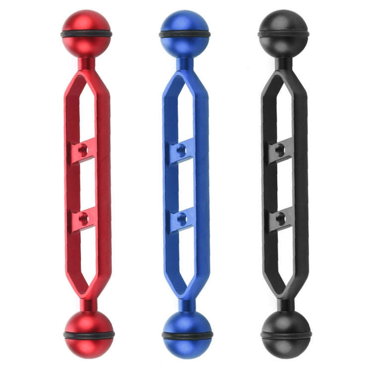 PULUZ 7.0 inch 17.7cm Aluminum Alloy Dual Balls Arm, Ball Diameter: 25mm(Blue)