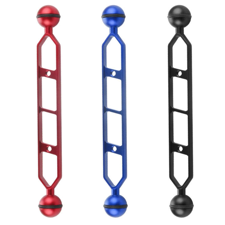 PULUZ 9.0 inch 22.8cm Aluminum Alloy Dual Balls Arm, Ball Diameter: 25mm(Blue)