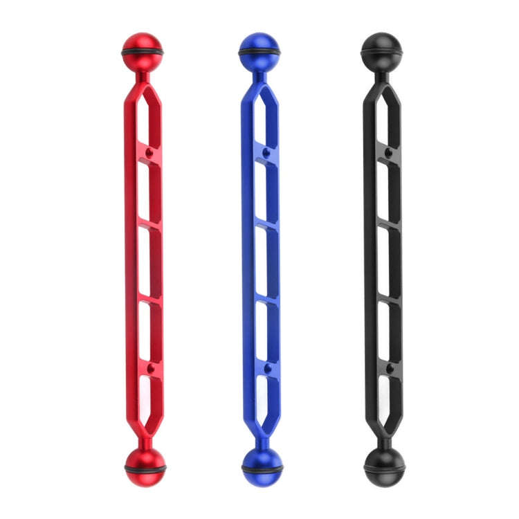 PULUZ 11.0 inch 27.9cm Aluminum Alloy Dual Balls Arm, Ball Diameter: 25mm(Black)