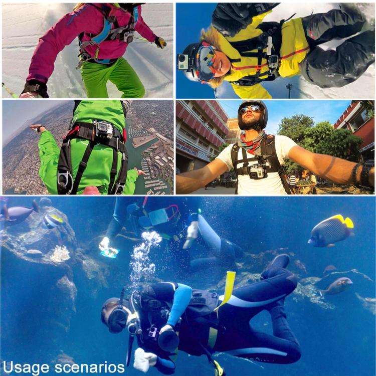 PULUZ Adjustable Body Mount Belt Chest Strap with J Hook Mount & Long Screw for GoPro, Insta360, ...