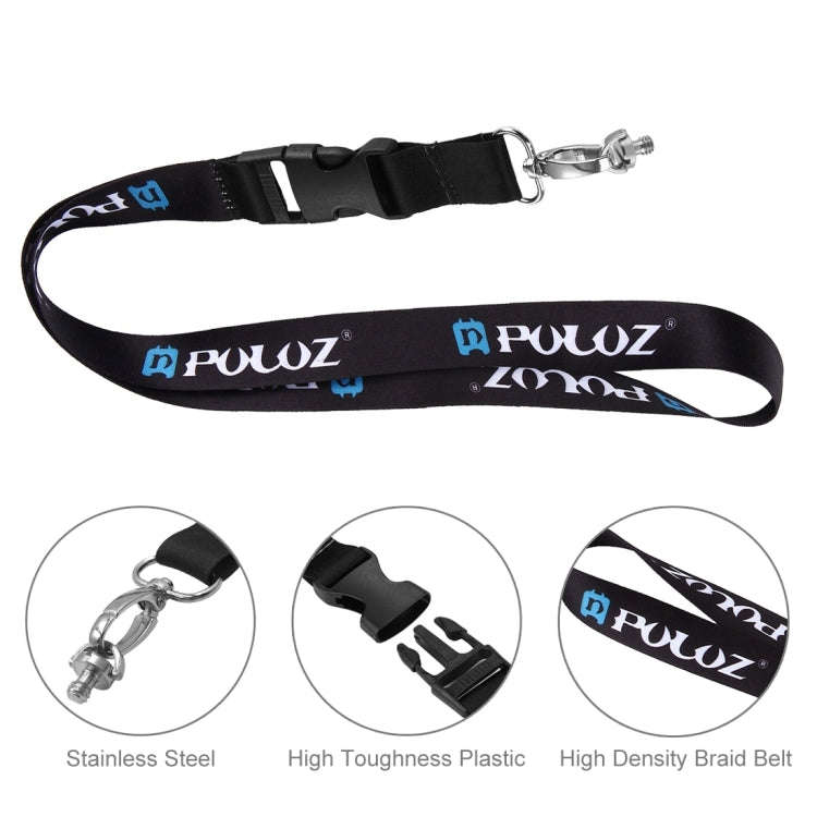PULUZ 60cm Detachable Long Neck Strap Lanyard Sling with 1/4 inch ScrewGoPro, Insta360, DJI and O...