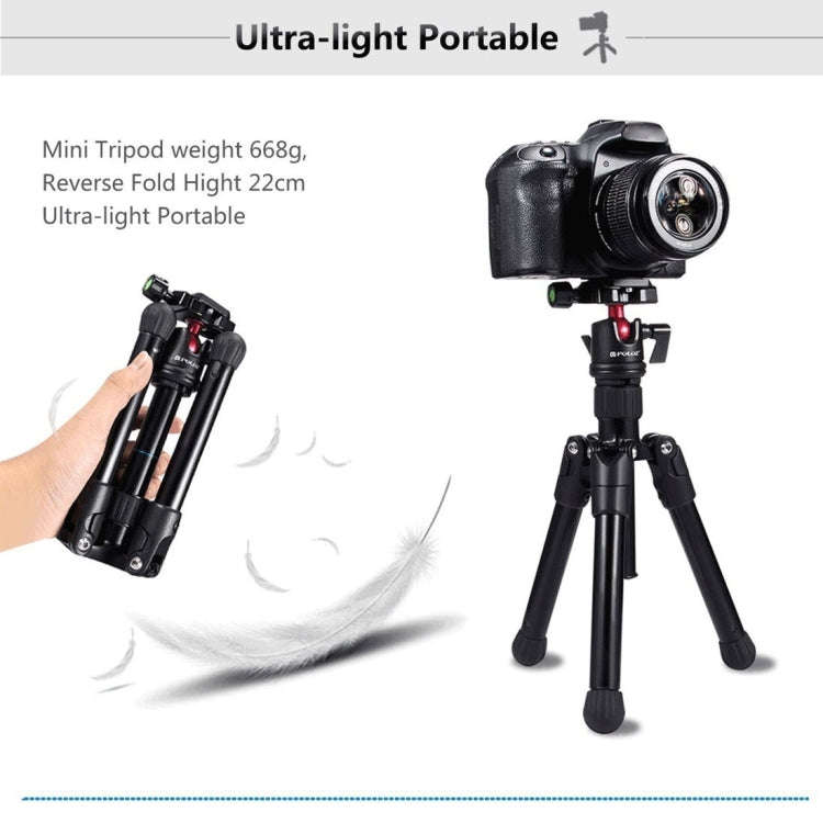 PULUZ  Pocket Mini Microspur Photos Magnesium Alloy Tripod Mount with 360 Degree Ball Head  for D...