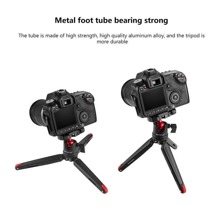 PULUZ Pocket Mini Metal Desktop Tripod Mount with 360 Degree Ball Head for DSLR & Digital Cameras...