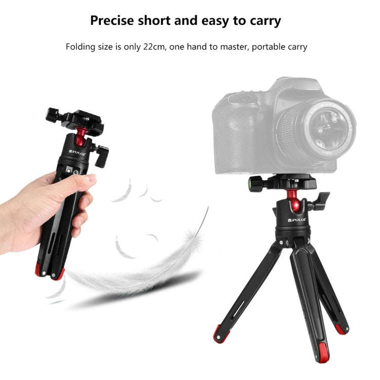 PULUZ Pocket Mini Metal Desktop Tripod Mount with 360 Degree Ball Head for DSLR & Digital Cameras...