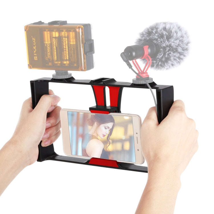 PULUZ Vlogging Live Broadcast Smartphone Video Rig Filmmaking Recording Handle Stabilizer Bracket...