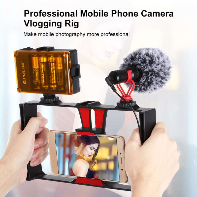 PULUZ Vlogging Live Broadcast Smartphone Video Rig Filmmaking Recording Handle Stabilizer Bracket...