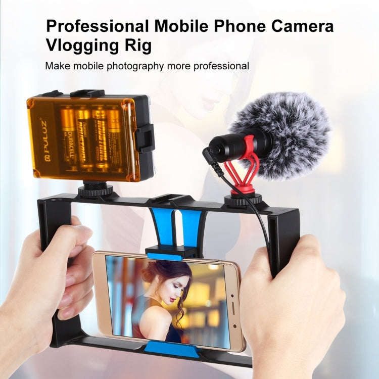 PULUZ Vlogging Live Broadcast Smartphone Video Rig Filmmaking Recording Handle Stabilizer Bracket...