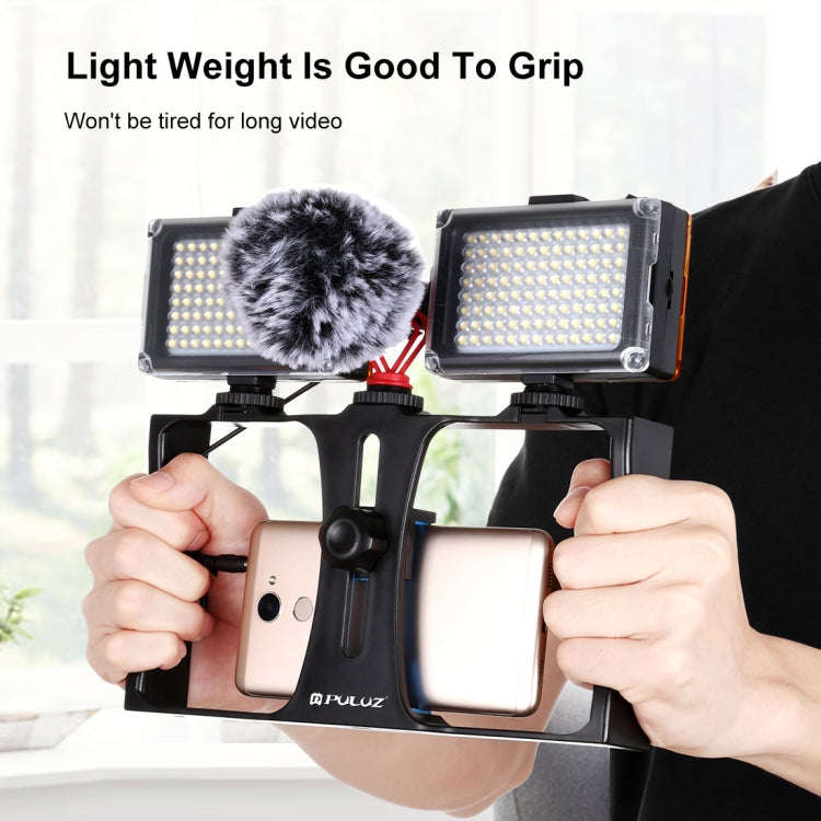 PULUZ Vlogging Live Broadcast Smartphone Video Rig Filmmaking Recording Handle Stabilizer Bracket...