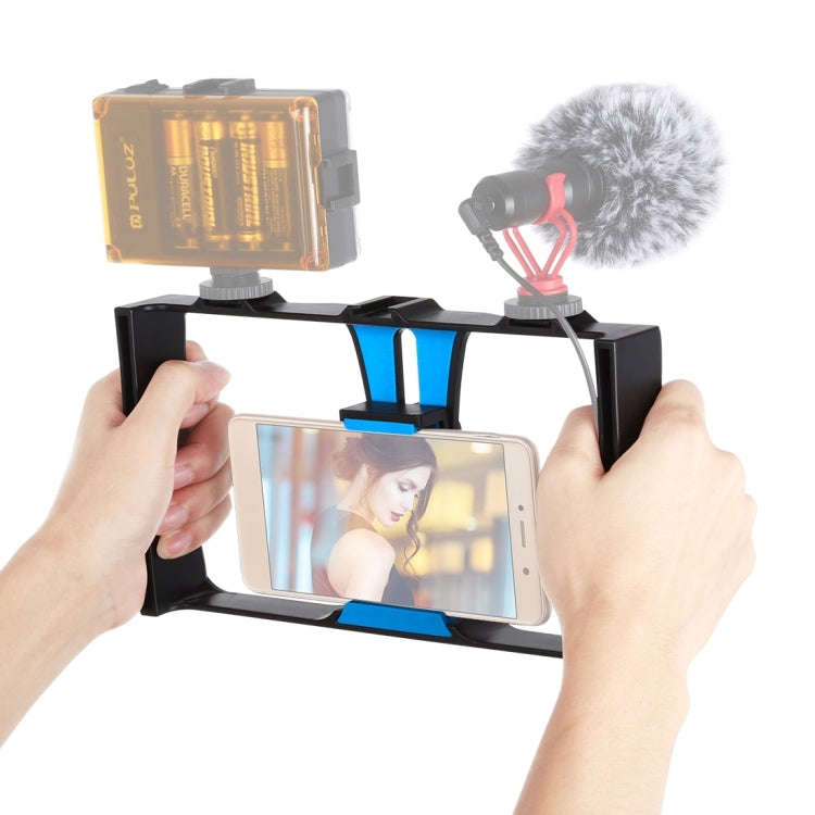 PULUZ Vlogging Live Broadcast Smartphone Video Rig Filmmaking Recording Handle Stabilizer Bracket...