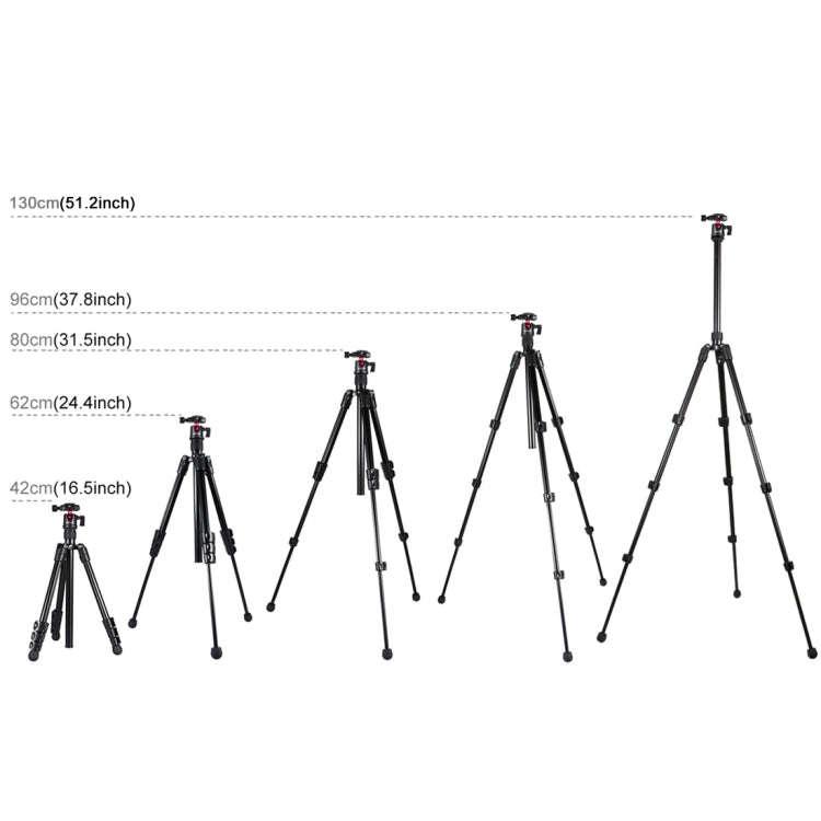 PULUZ 4-Section Folding Legs Metal  Tripod Mount with 360 Degree Ball Head for DSLR & Digital Cam...