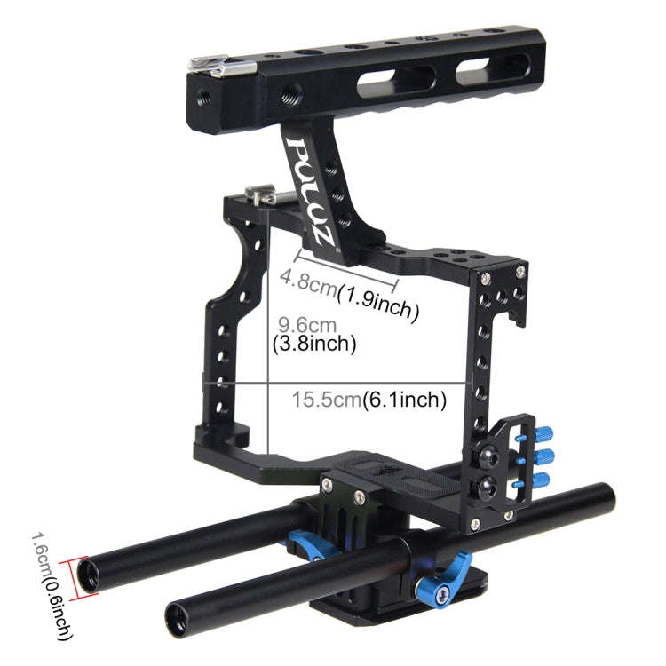 PULUZ Camera Cage Handle Stabilizer for Sony A7 & A7S & A7R, A7 II & A7R II & A7S II, A7R III & A...