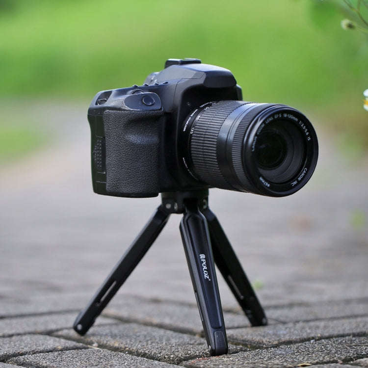 PULUZ Pocket Mini Metal Desktop Tripod Mount with 1/4 inch to 3/8 inch Thread Adapter Screw for D...