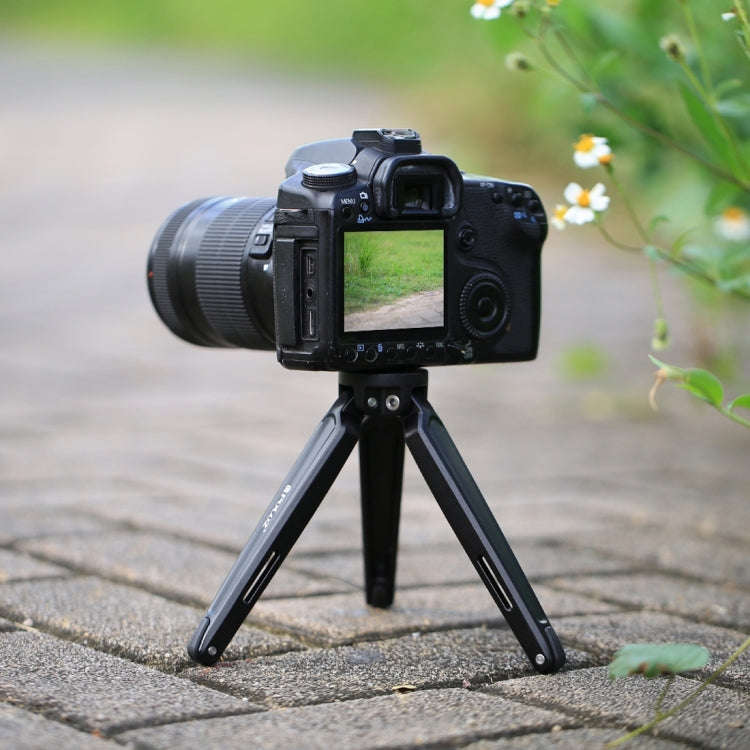 PULUZ Pocket Mini Metal Desktop Tripod Mount with 1/4 inch to 3/8 inch Thread Adapter Screw for D...