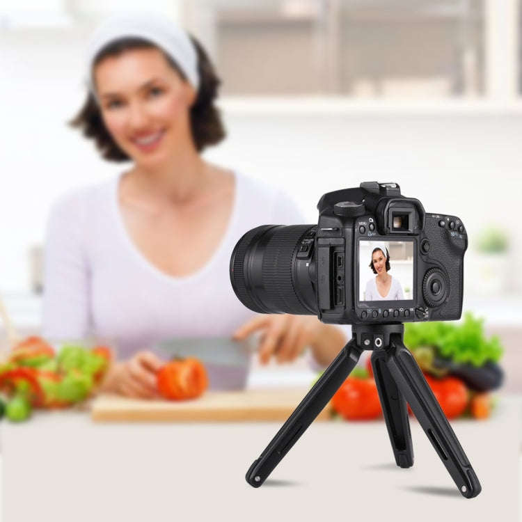 PULUZ Pocket Mini Metal Desktop Tripod Mount with 1/4 inch to 3/8 inch Thread Adapter Screw for D...