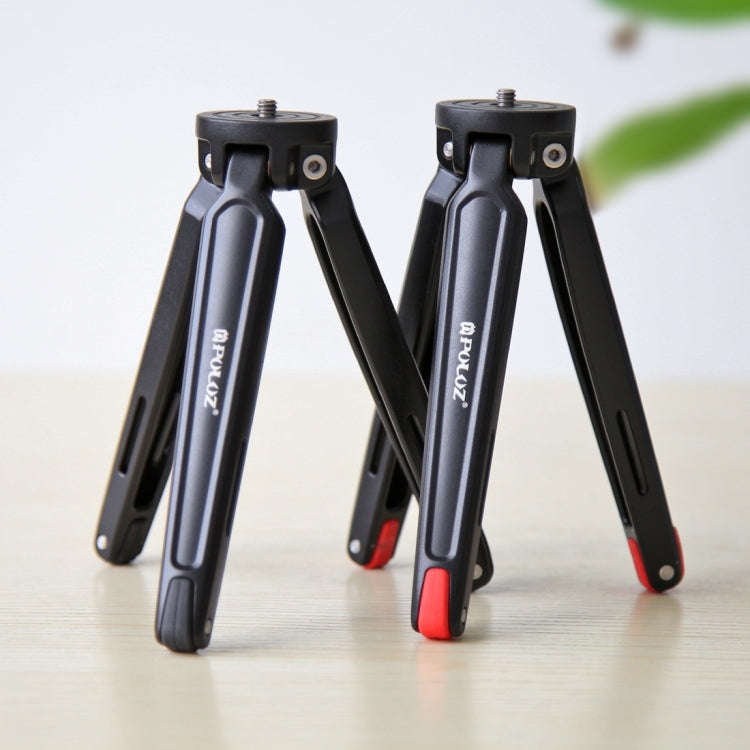 PULUZ Pocket Mini Metal Desktop Tripod Mount with 1/4 inch to 3/8 inch Thread Adapter Screw for D...