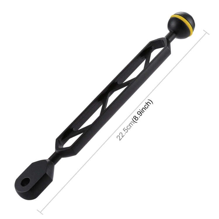 PULUZ 8 inch 20.3cm Aluminum Alloy Ball Arm for Underwater Torch / Video Light, Ball Diameter: 2.5cm
