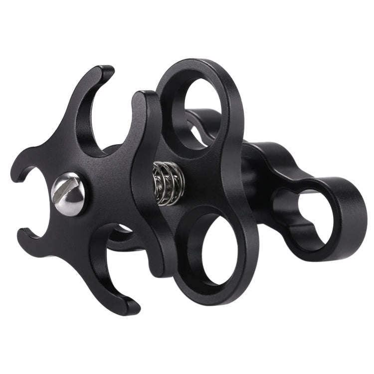 PULUZ Triple Ball Clamp Diving Camera Bracket Aluminum Spring Flashlight Clamp for Diving Underwa...