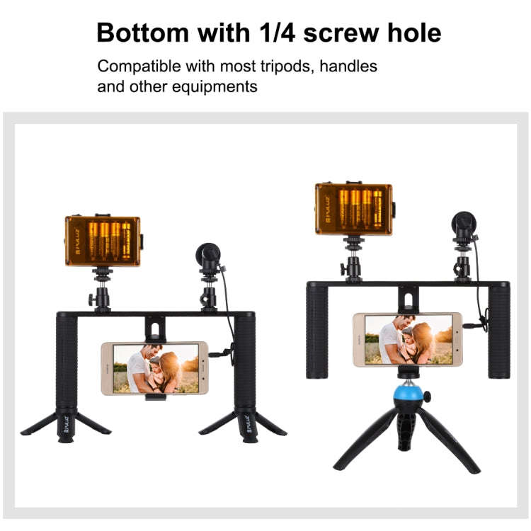 PULUZ Vlogging Live Broadcast Smartphone Video Rig Filmmaking Recording Handle Stabilizer Aluminu...