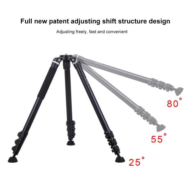 PULUZ 4-Section Folding Legs Metal Tripod Mount for DSLR / SLR Camera, Adjustable Height: 97-180cm