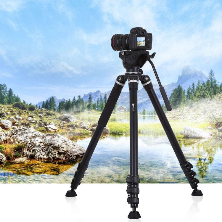 PULUZ 4-Section Folding Legs Metal Tripod Mount for DSLR / SLR Camera, Adjustable Height: 97-180cm