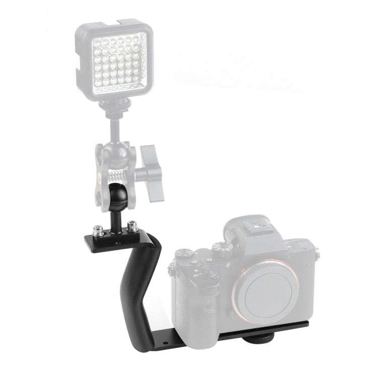 PULUZ Z Shape Aluminum Alloy Handle Bracket Extension Arm Holder for Diving Underwater Photograph...