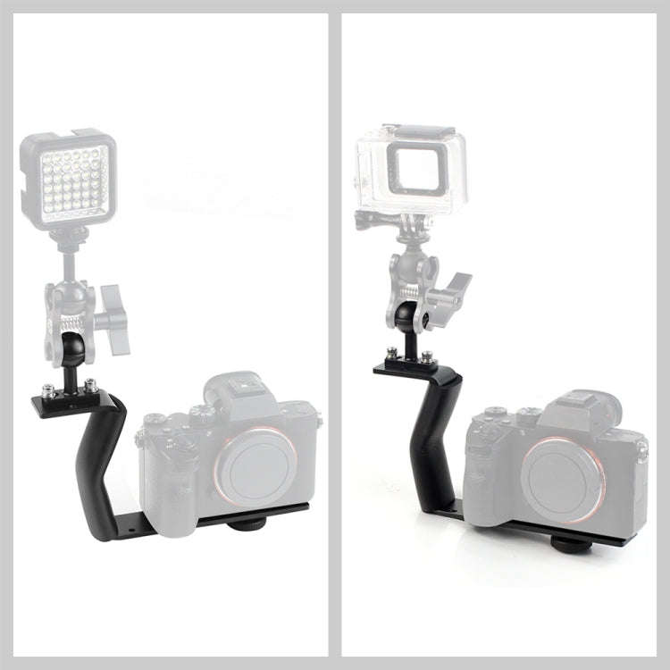 PULUZ Z Shape Aluminum Alloy Handle Bracket Extension Arm Holder for Diving Underwater Photograph...