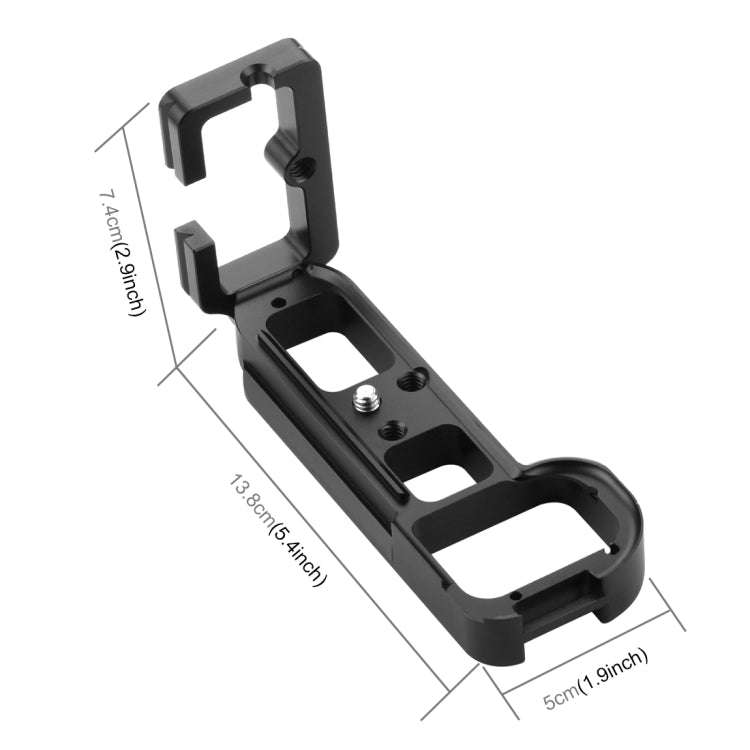 PULUZ 1/4 inch Vertical Shoot Quick Release L Plate Bracket Base Holder for Sony A7R / A7 / A7S(B...