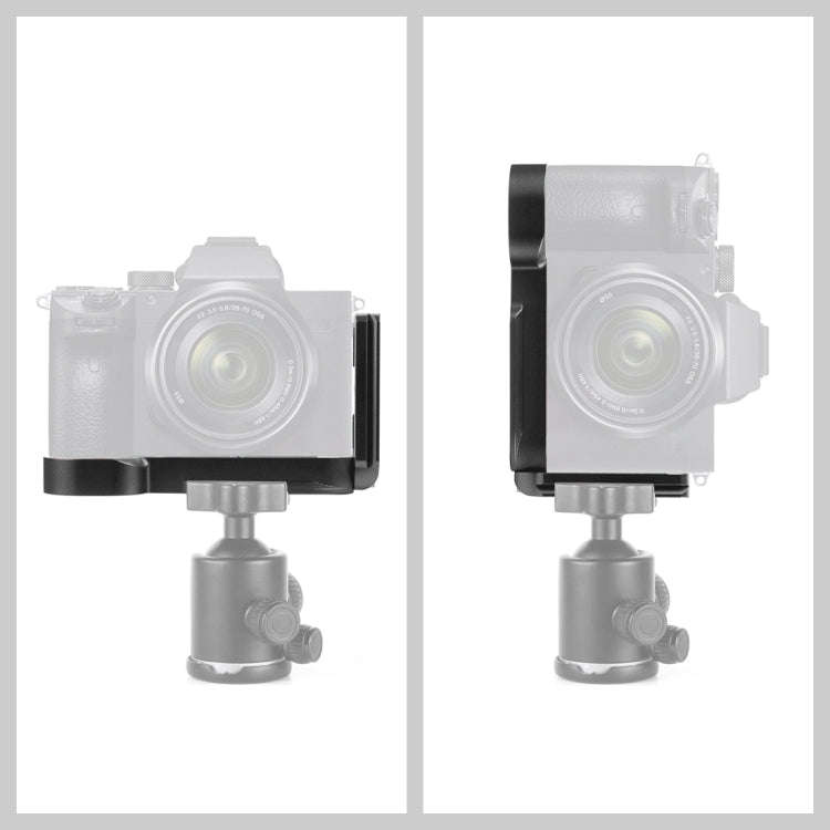 PULUZ 1/4 inch Vertical Shoot Quick Release L Plate Bracket Base Holder for Sony A7R / A7 / A7S(B...