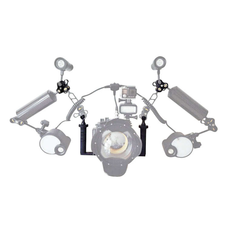 PULUZ Dual Handle Aluminium Tray Stabilizer with Dual Ball Aluminum Alloy Clamp for Underwater Ca...