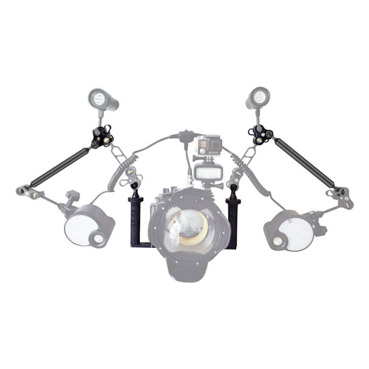 PULUZ Dual Handle Aluminium Tray Stabilizer with 2 x Dual Ball Aluminum Alloy Clamp & 2 x 7 inch ...