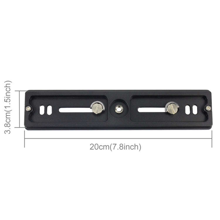 PULUZ 200mm Length PU-200 Aluminum-magnesium Alloy Quick Release Plate QR Clamp for Benro B3 / J2...